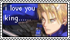 Picture of Dimitri from Fire Emblem with the text 'I love you king.....' overlaid
