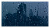 Cityscape seen through rain on a window animation