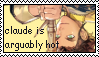 Picture of Claude from Fire Emblem with the text 'Claude is arguably hot' overlaid