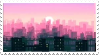 Sunset over a city
